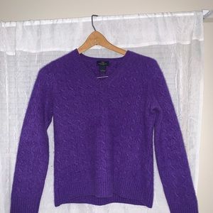 Brooks Brothers 346 Sweater Cashmere Cotton Purple